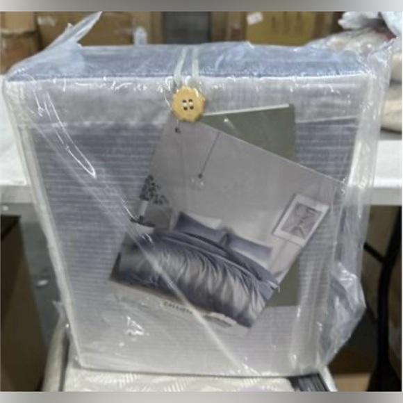 Croscill Casual Callista Blue 3 Piece Duvet Set Blue Queen - Picture 10 of 11